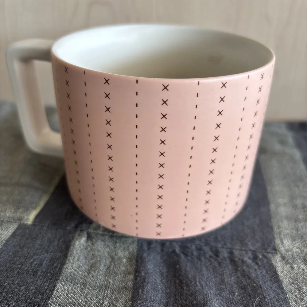 2019 Starbucks Floral White Pink Peach Flowers Coffee Cup‎ Tea Mug | 12oz EUC